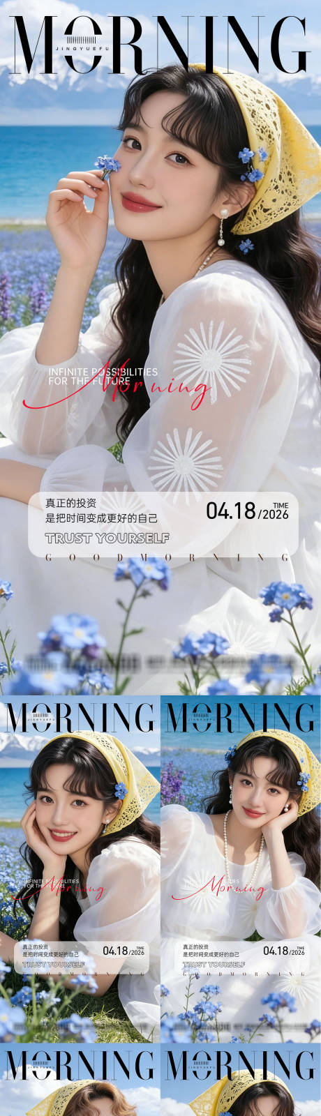 源文件下载【享设计】搜索编号：88130035930241122【医美早安系列海报】