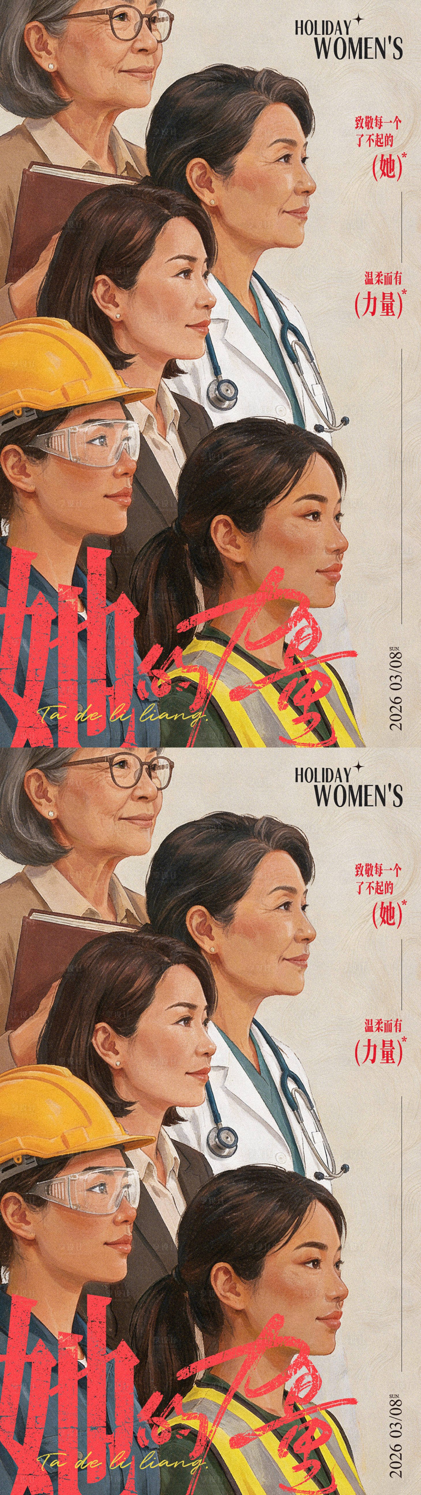源文件下载【享设计】搜索编号：94060035870374738【38妇女节女神节复古海报】