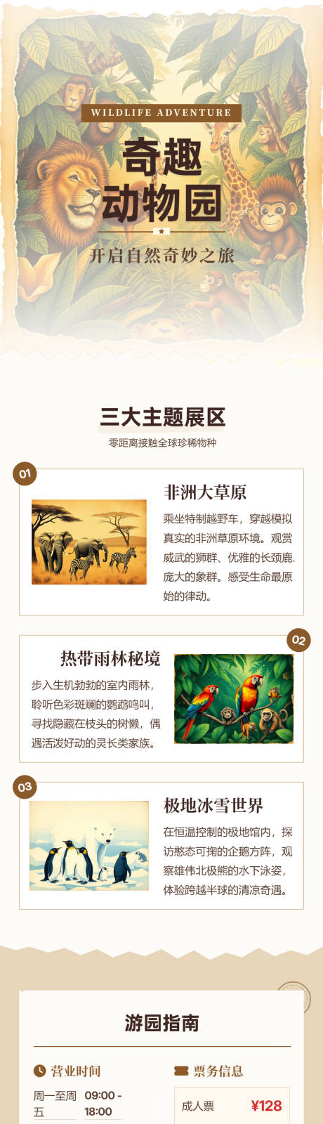 源文件下载【享设计】搜索编号：42130036153309400【奇趣动物园探险记长图活动海报 】