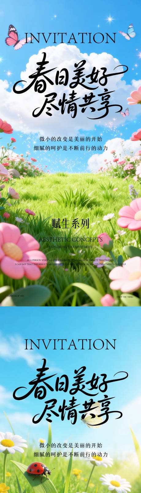 源文件下载【享设计】搜索编号：77280035848343892【春日邀请函海报】