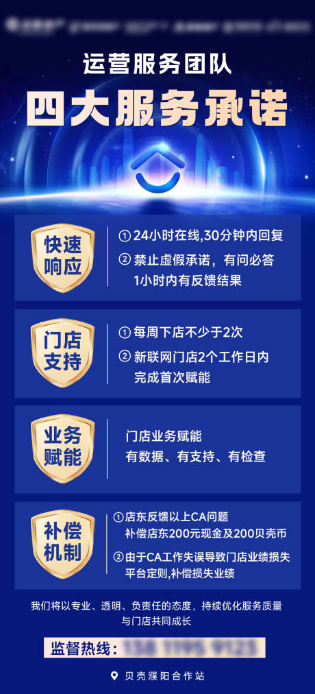 源文件下载【享设计】搜索编号：22380035869946981【运营服务承诺保障海报】