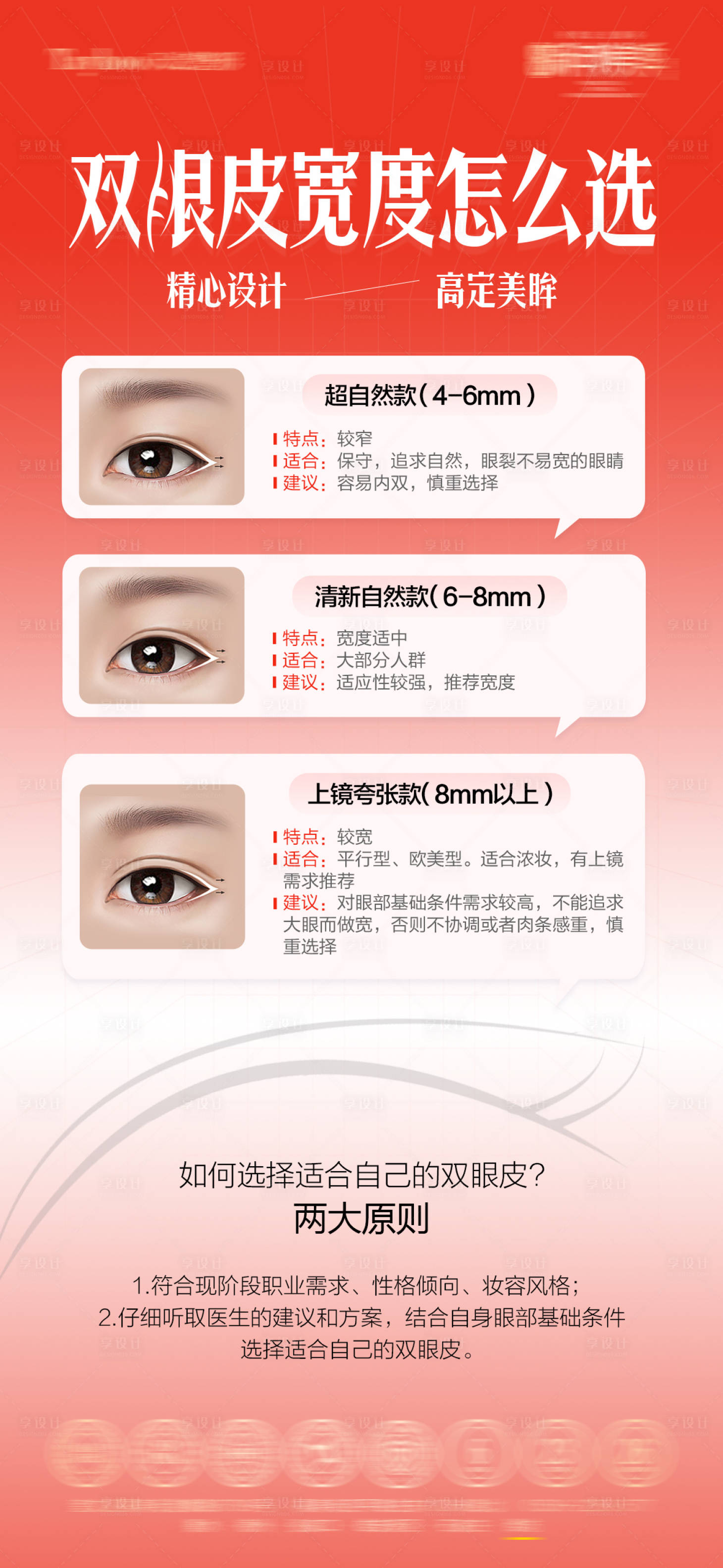 源文件下载【享设计】搜索编号：11600035693383883【双眼皮科普海报】