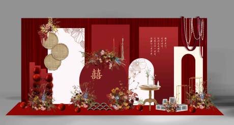 源文件下载【享设计】搜索编号：53990035648845173【婚庆喜庆场景布置】