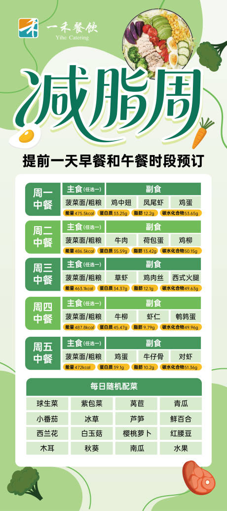源文件下载【享设计】搜索编号：50740035853652199【减脂餐展架】