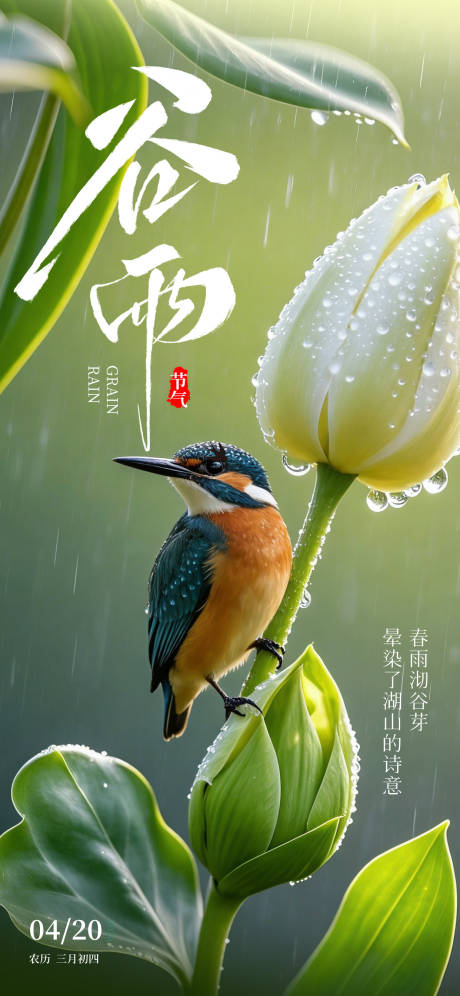 源文件下载【享设计】搜索编号：61070035790058322【二十四节气谷雨】