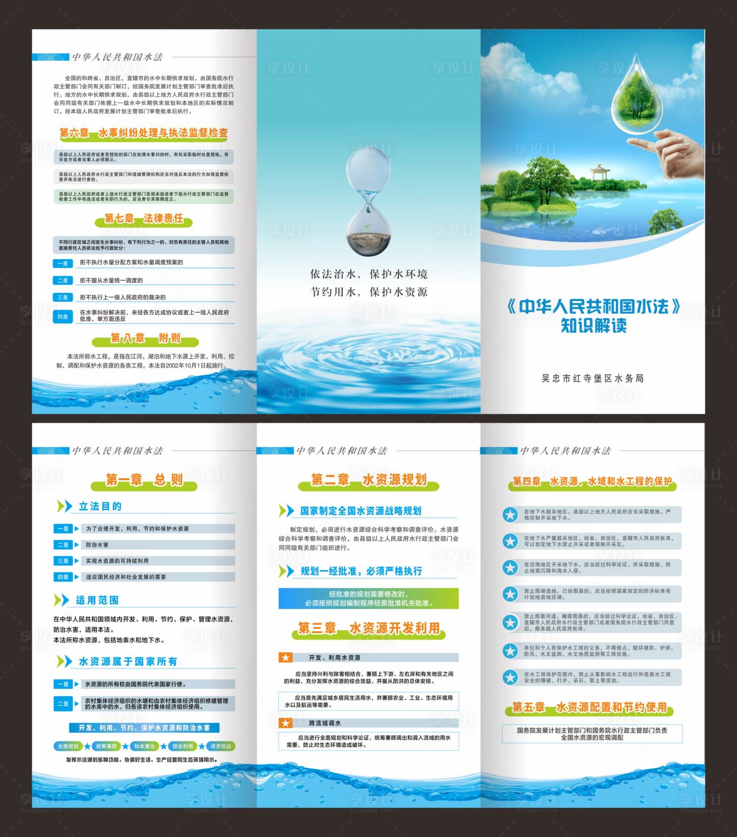 源文件下载【享设计】搜索编号：13300036116455896【水资源知识解读三折页】