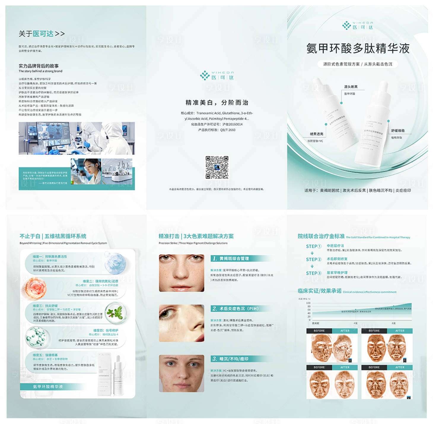源文件下载【享设计】搜索编号：30180035915063112【氨甲环酸三折页】