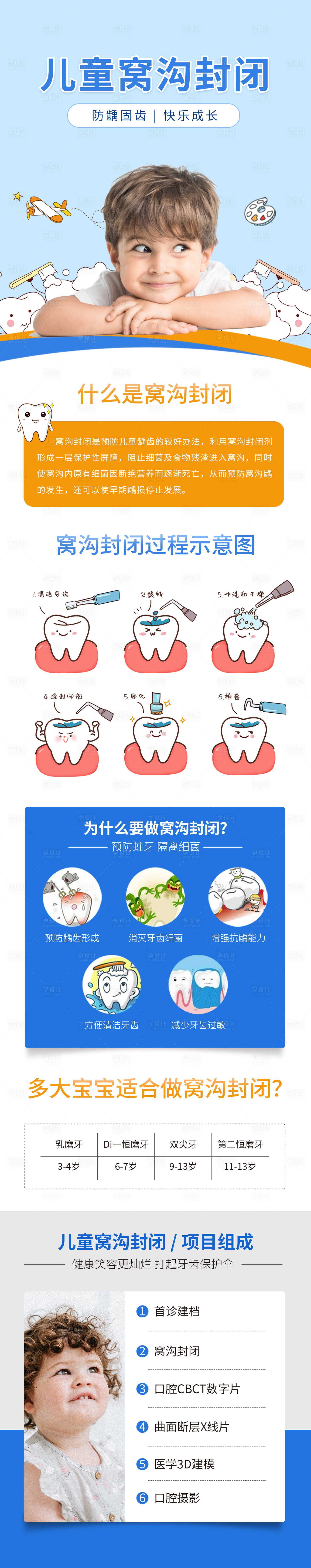 源文件下载【享设计】搜索编号：37790035689556804【儿童窝沟封闭】