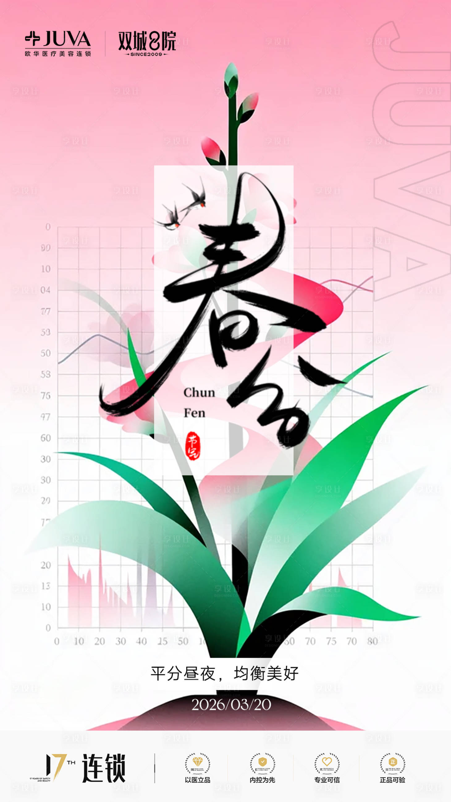 源文件下载【享设计】搜索编号：92320035871134545【春分海报医美节气二十四节气中国节日】