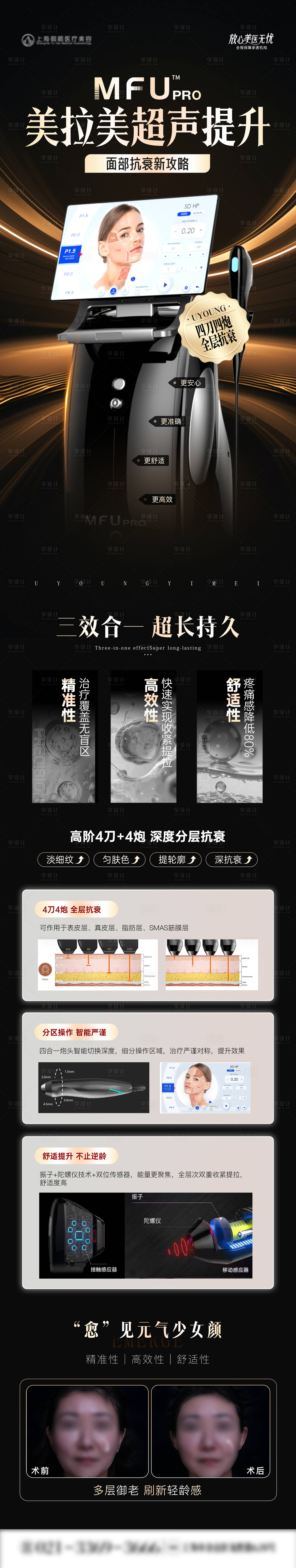 源文件下载【享设计】搜索编号：19310035789969079【医美美拉美超声刀仪器科普海报 】