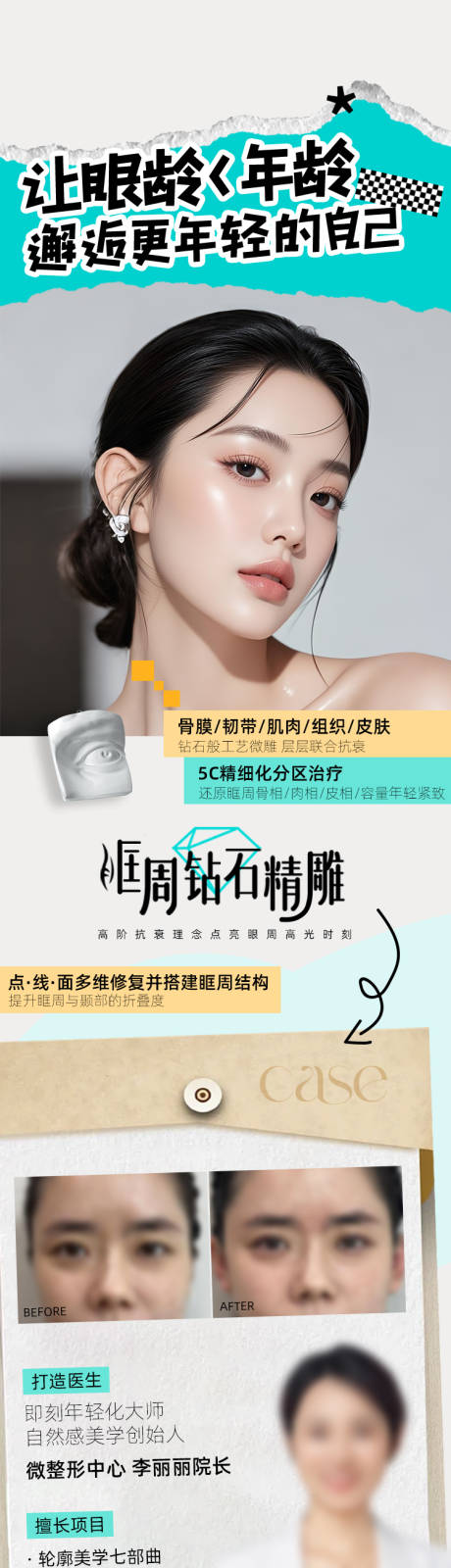 源文件下载【享设计】搜索编号：52200036108798054【眶周提升海报长图】