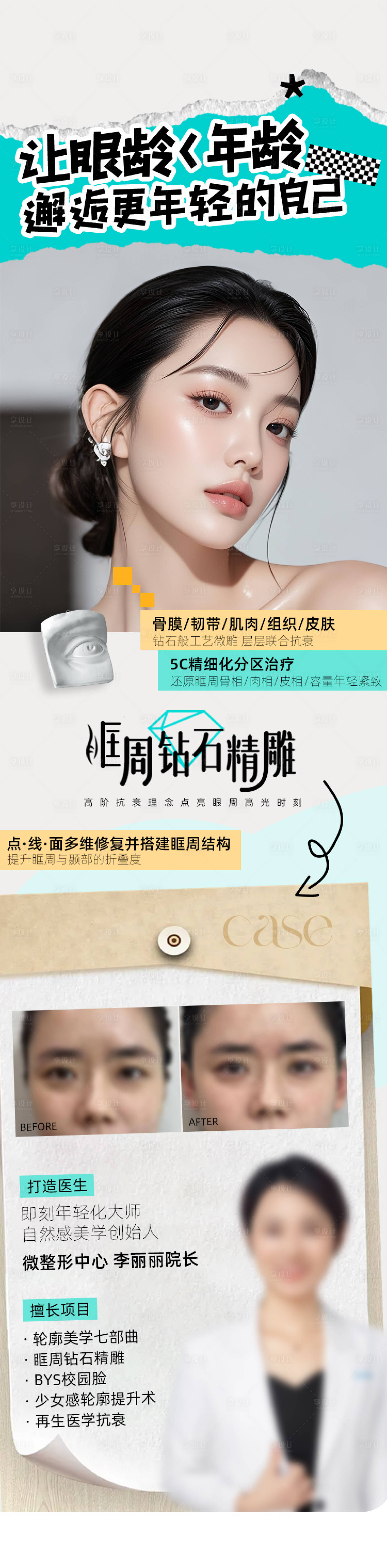 源文件下载【享设计】搜索编号：52200036108798054【眶周提升海报长图】