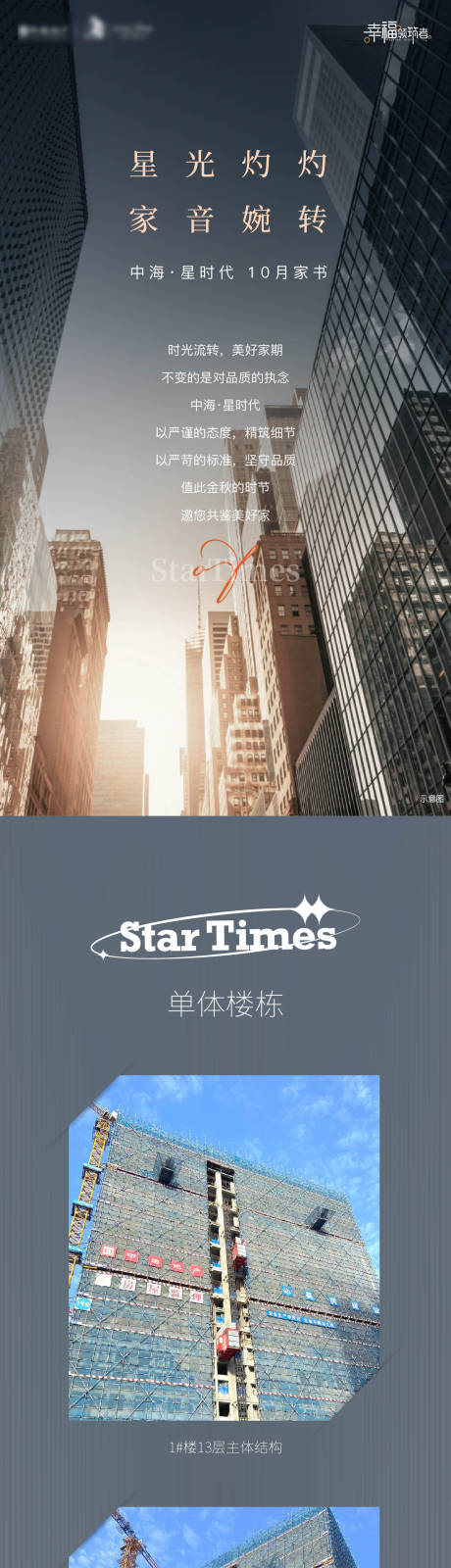 源文件下载【享设计】搜索编号：14550035610979188【房地产工程进度宣传告知家书长图海报】