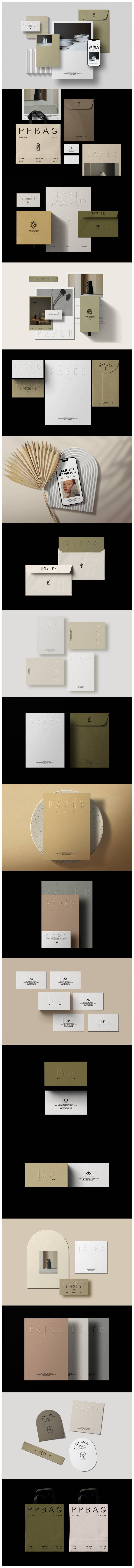 源文件下载【享设计】搜索编号：54460036023494328【莫兰迪色信封名片纸袋文具VI样机】