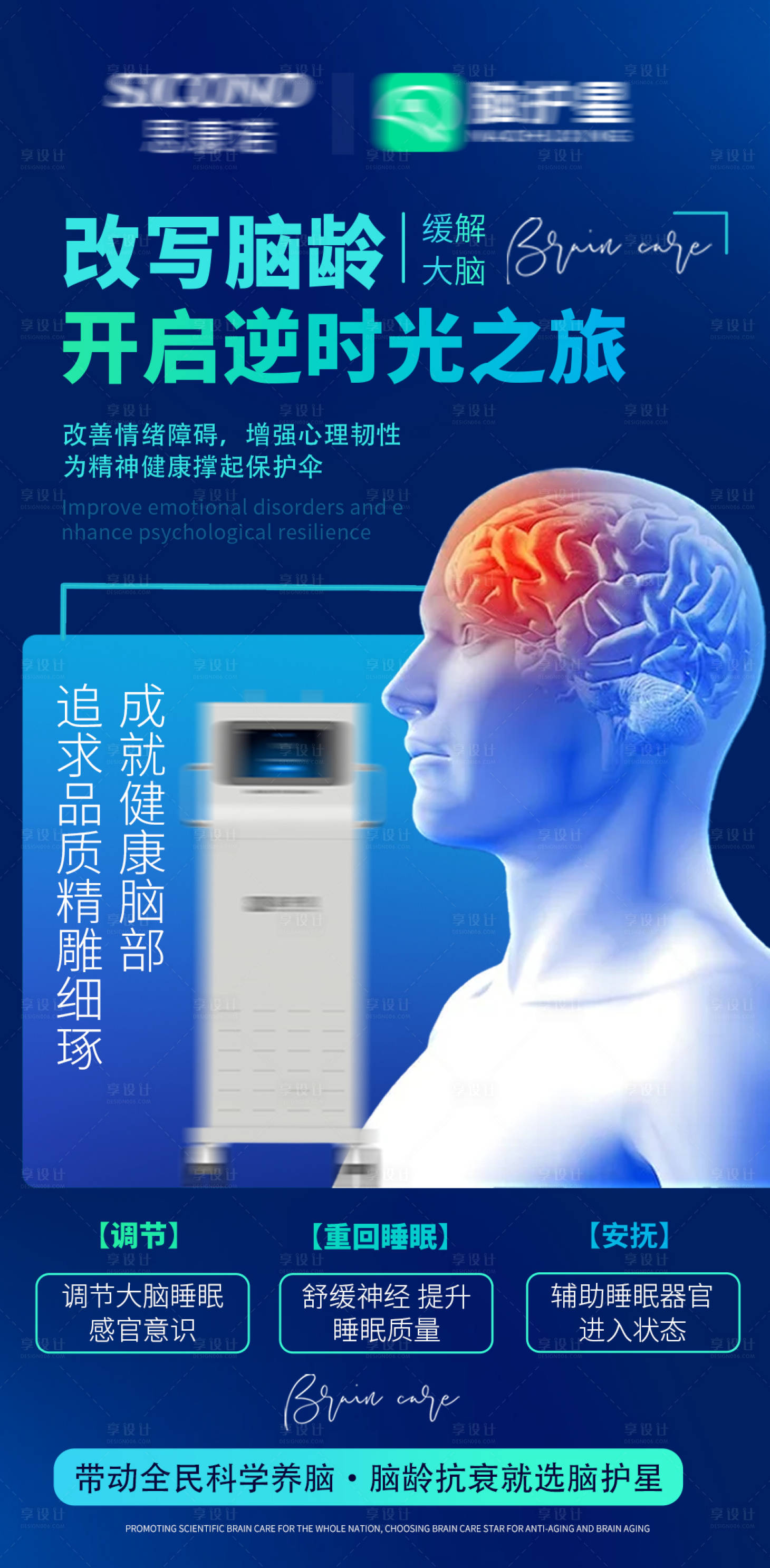 源文件下载【享设计】搜索编号：20140035914757929【脑部脑健康脑抗衰海报】