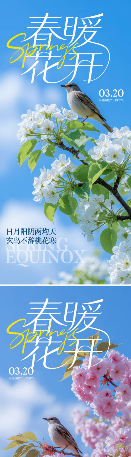 源文件下载【享设计】搜索编号：87680035729428356【春分节气海报】