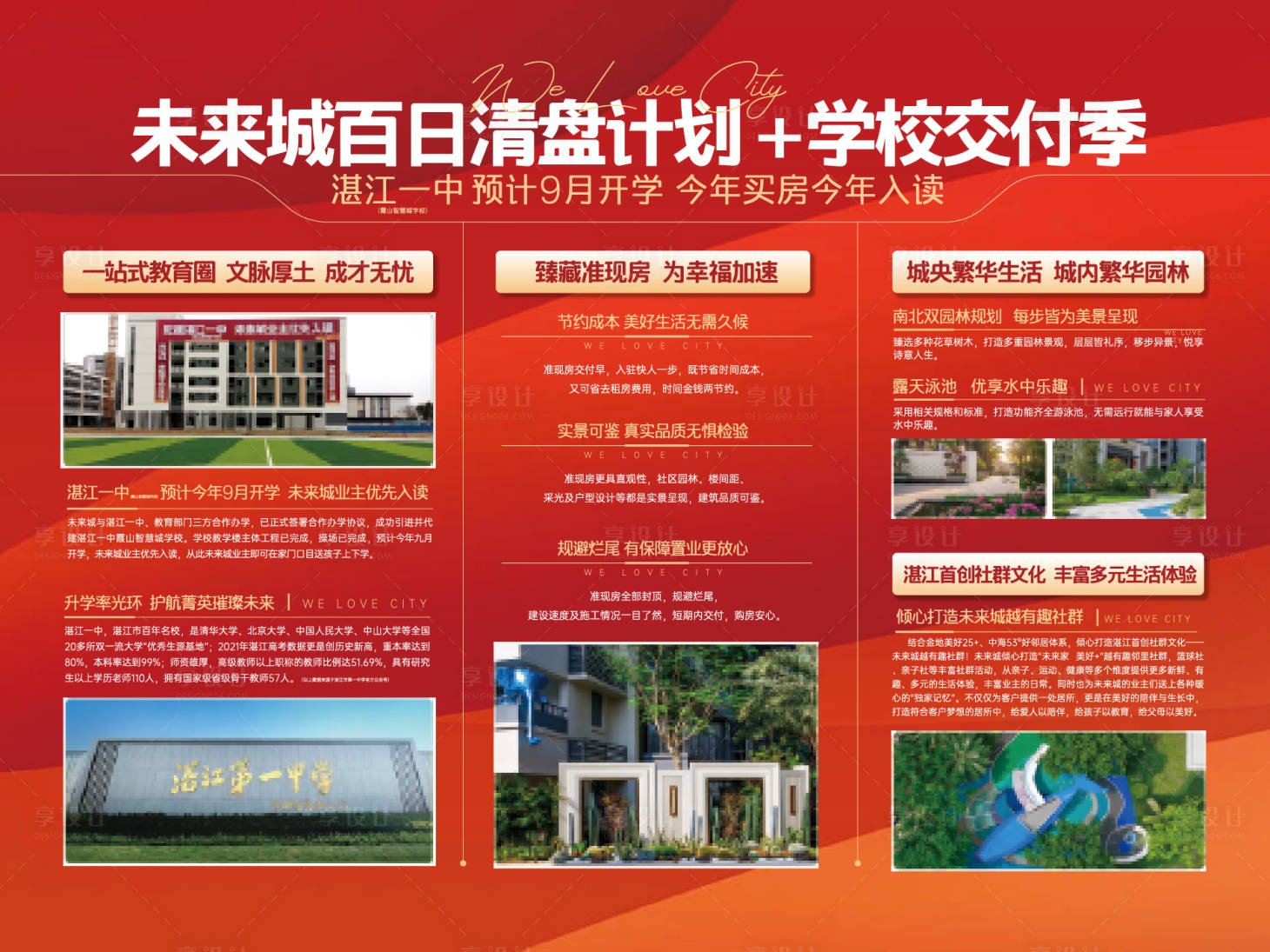 源文件下载【享设计】搜索编号：62190035759771171【地产百日清盘展板】