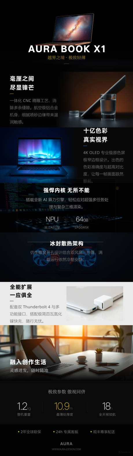 源文件下载【享设计】搜索编号：92060036059379457【极致轻薄笔记本高级详情页电商设计】