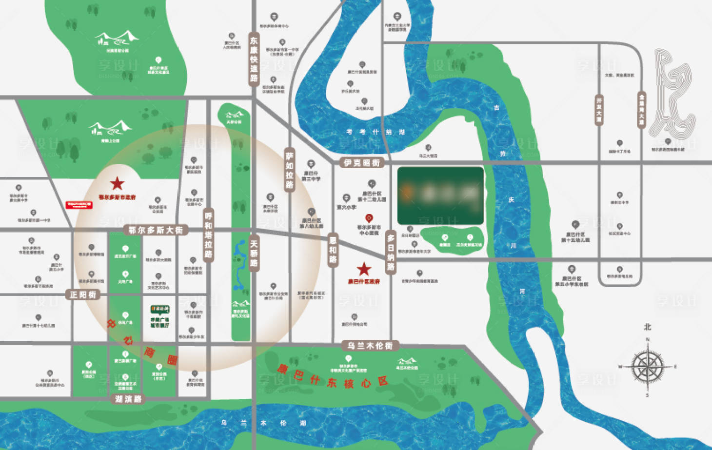 源文件下载【享设计】搜索编号：61470035946215157【地产区位图】