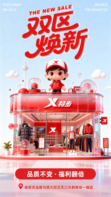 源文件下载【享设计】搜索编号：85930035831543923【门店焕新海报】