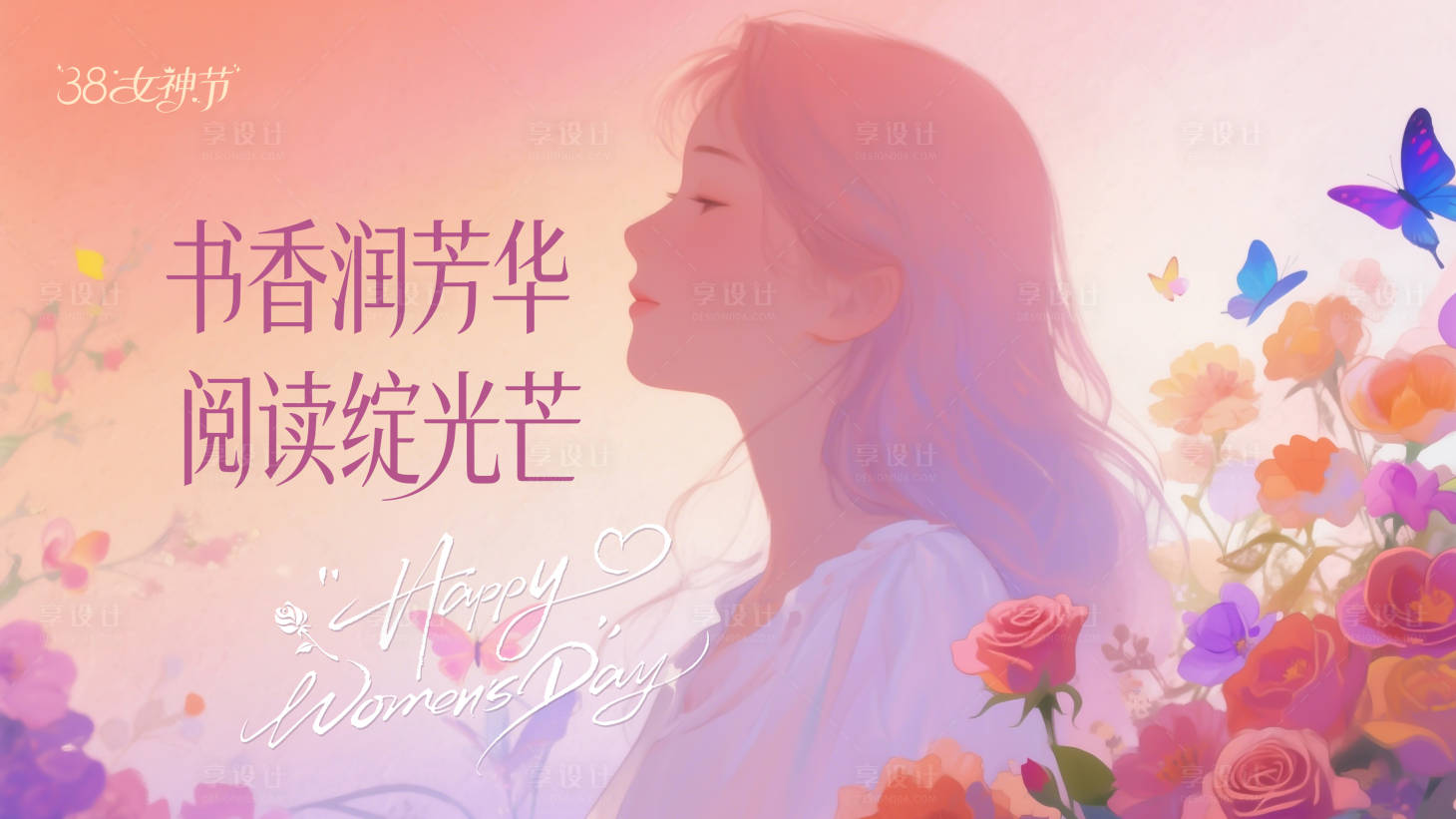 源文件下载【享设计】搜索编号：48730035677976430【三八女神节海报】