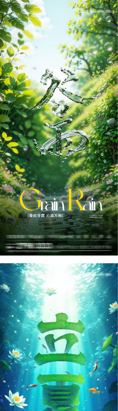 源文件下载【享设计】搜索编号：86740036302746357【地产谷雨立夏简约系海报】