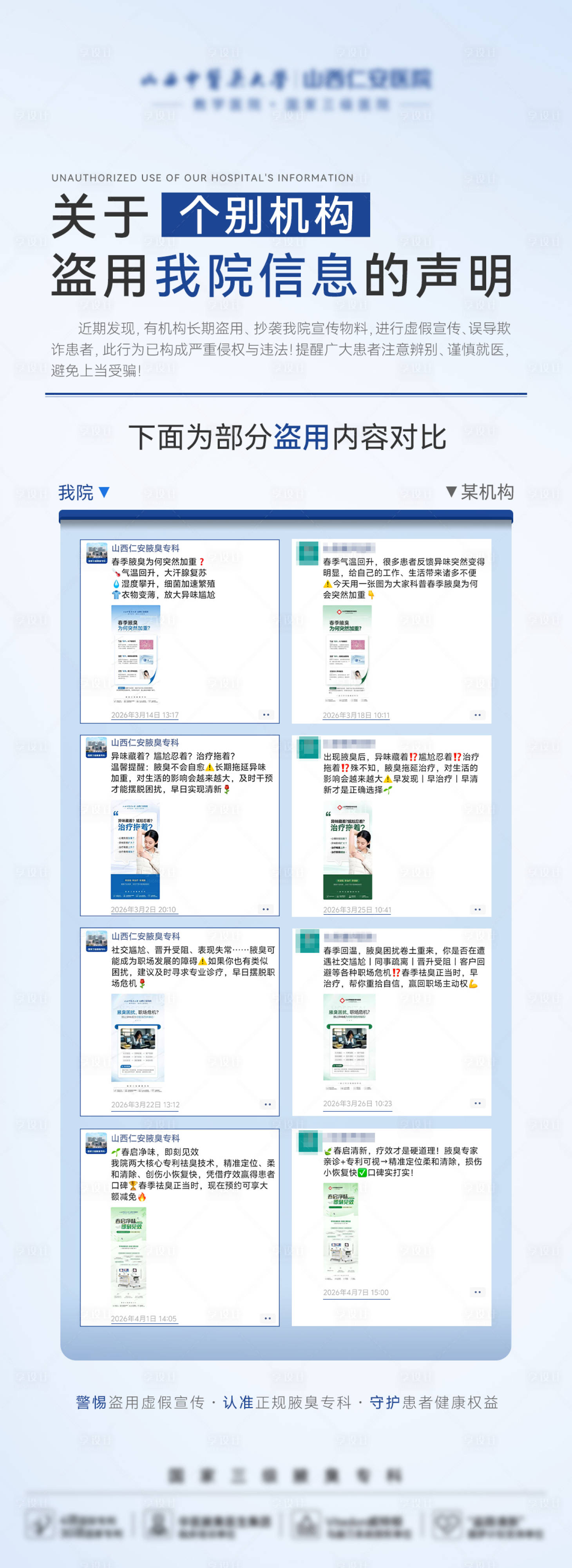 源文件下载【享设计】搜索编号：45110036325619860【医院对比宣传海报】