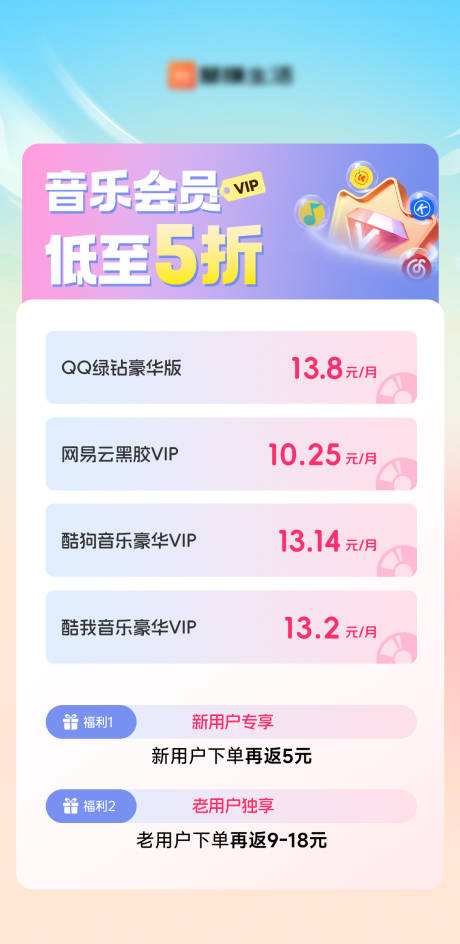 源文件下载【享设计】搜索编号：86470036560114710【音乐会员充值海报】
