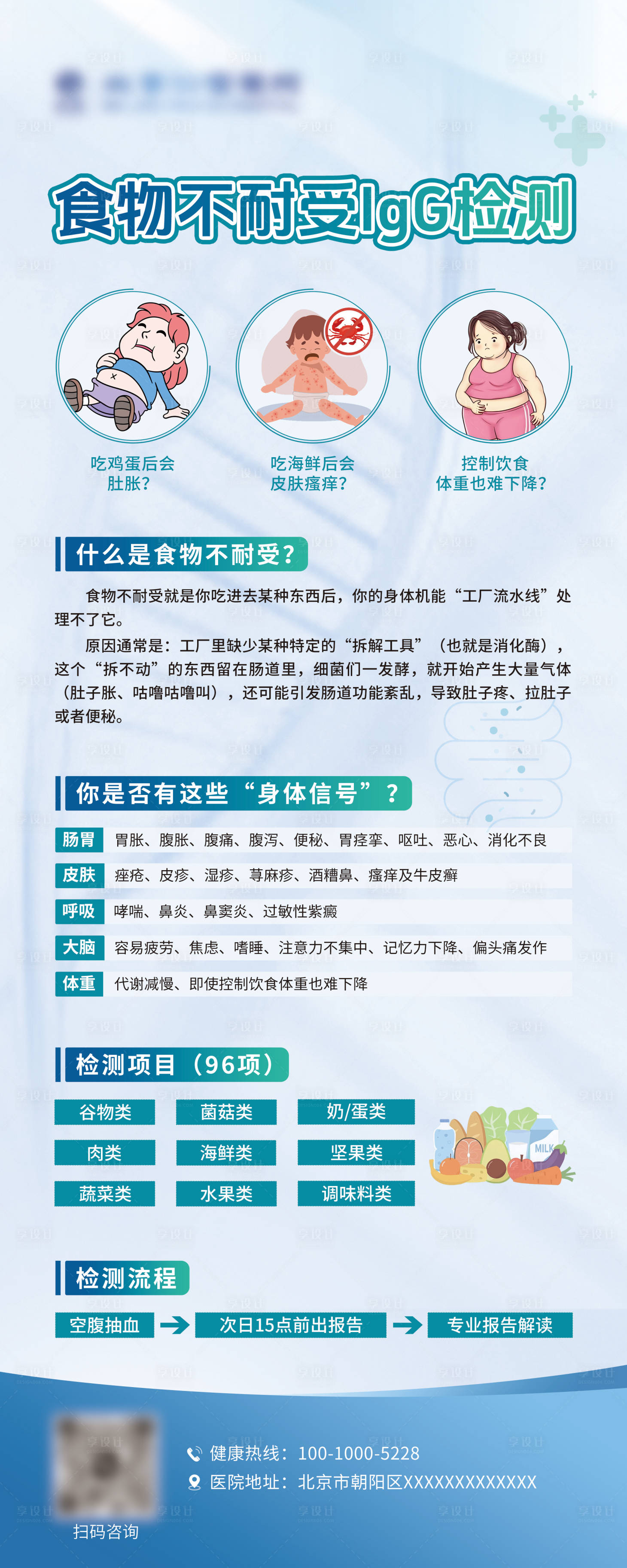 源文件下载【享设计】搜索编号：44970036354878344【食物不耐受IgG易拉宝】