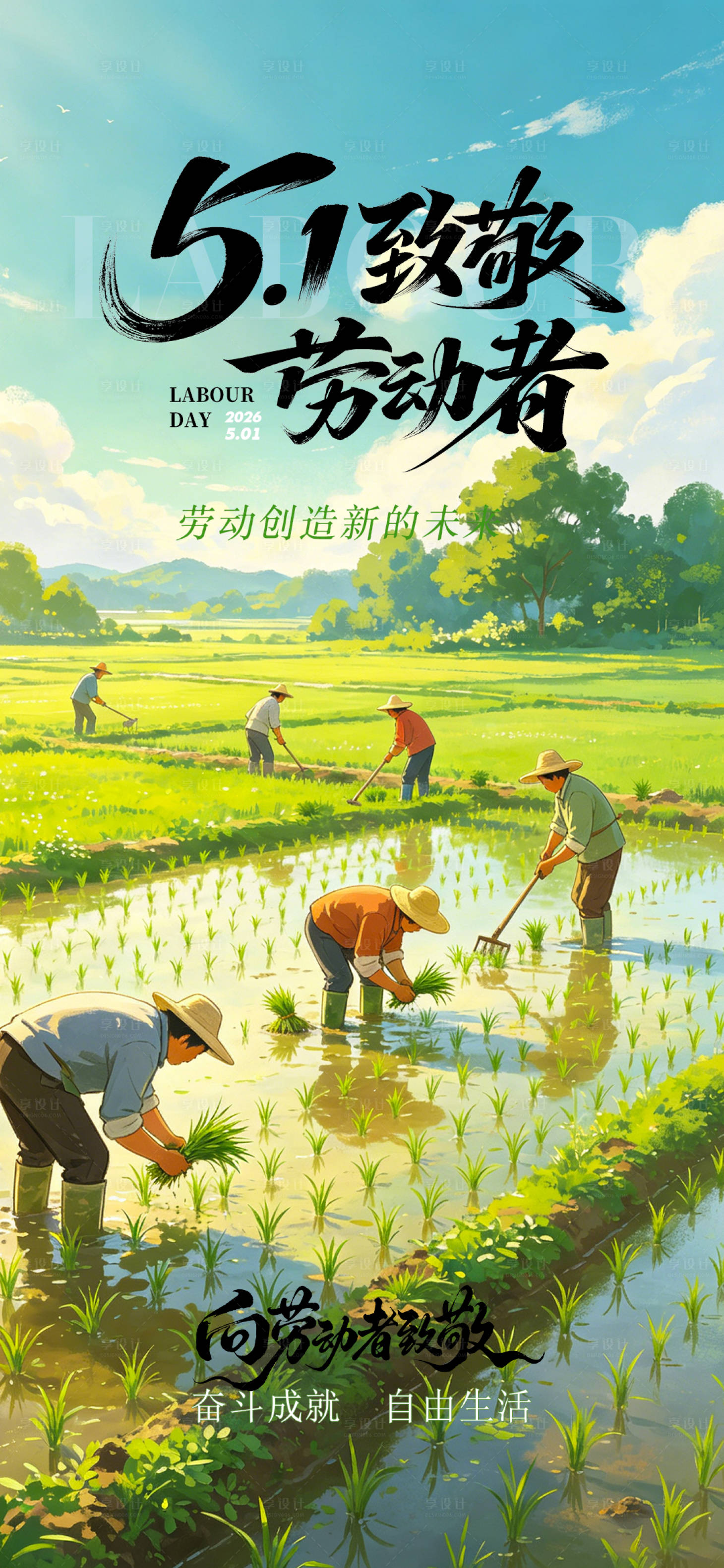 源文件下载【享设计】搜索编号：61750036493518765【五一劳动节海报】