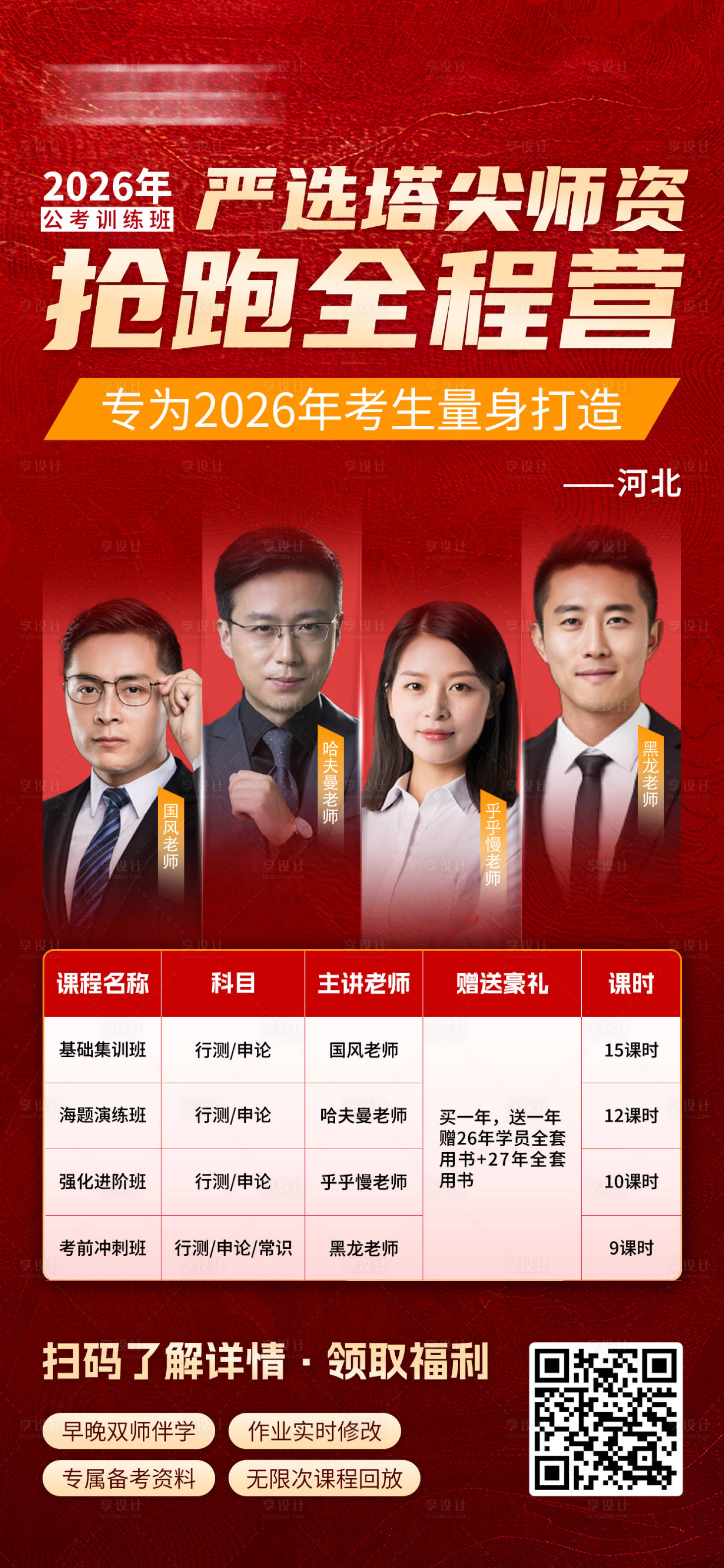 源文件下载【享设计】搜索编号：34680036326575079【公考编制课程讲师海报】