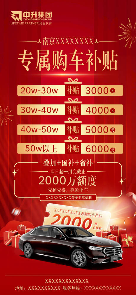 源文件下载【享设计】搜索编号：62780036365726328【汽车购车补贴海报】