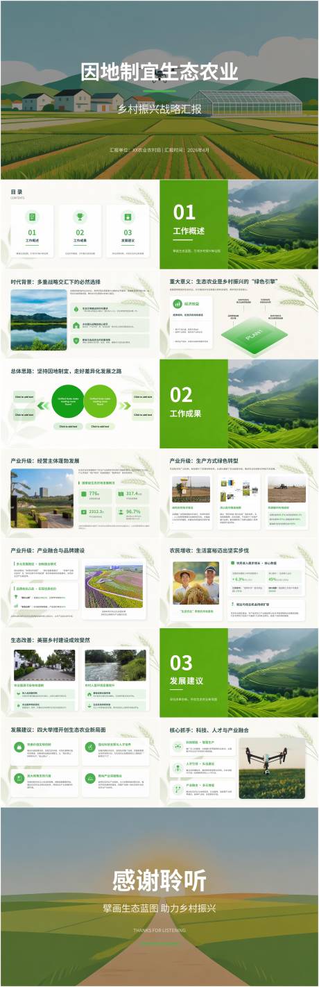 源文件下载【享设计】搜索编号：24650036498234406【农业生态ppt模板展板画册】