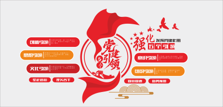 源文件下载【享设计】搜索编号：17100036319574958【党建引领基层党支部党建文化墙设计】