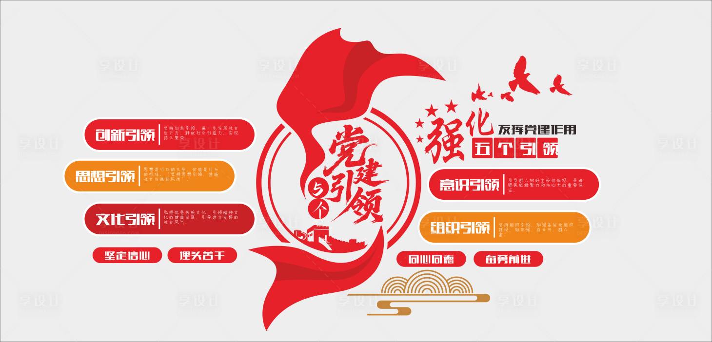 源文件下载【享设计】搜索编号：17100036319574958【党建引领基层党支部党建文化墙设计】