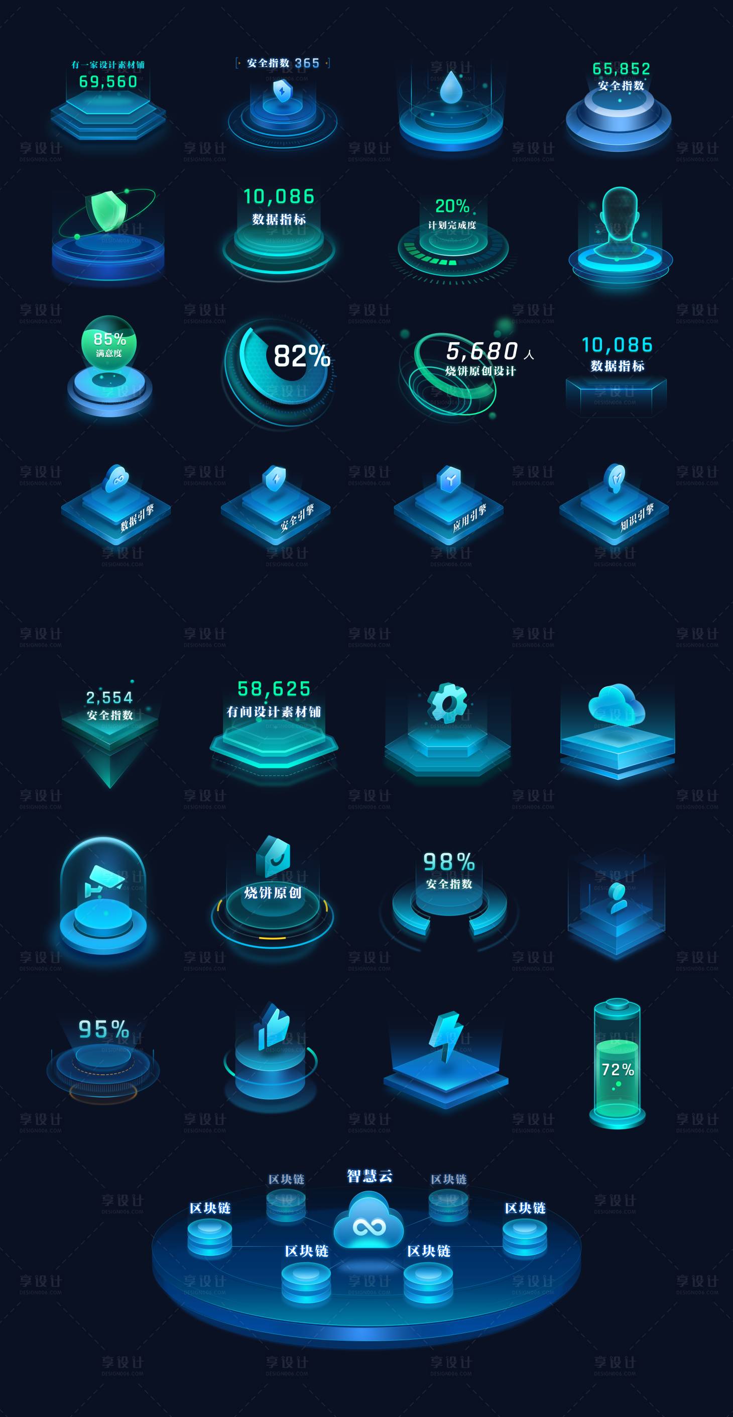 源文件下载【享设计】搜索编号：47900036359626416【科技风数据可视化 】