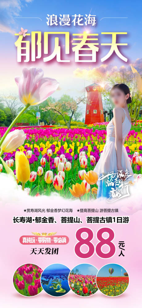 源文件下载【享设计】搜索编号：62030036641323825【长寿湖郁金香海报】