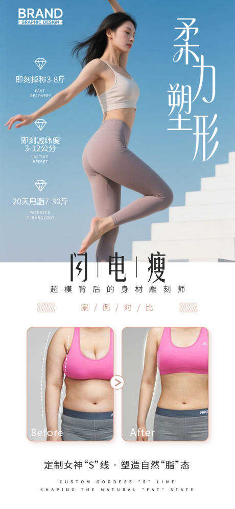 源文件下载【享设计】搜索编号：84100036361773745【塑形体雕减肥瘦身瑜伽内衣医美】