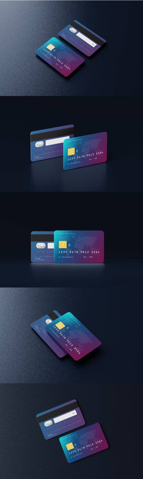 源文件下载【享设计】搜索编号：96060036481164529【银行卡信用卡展示样机】