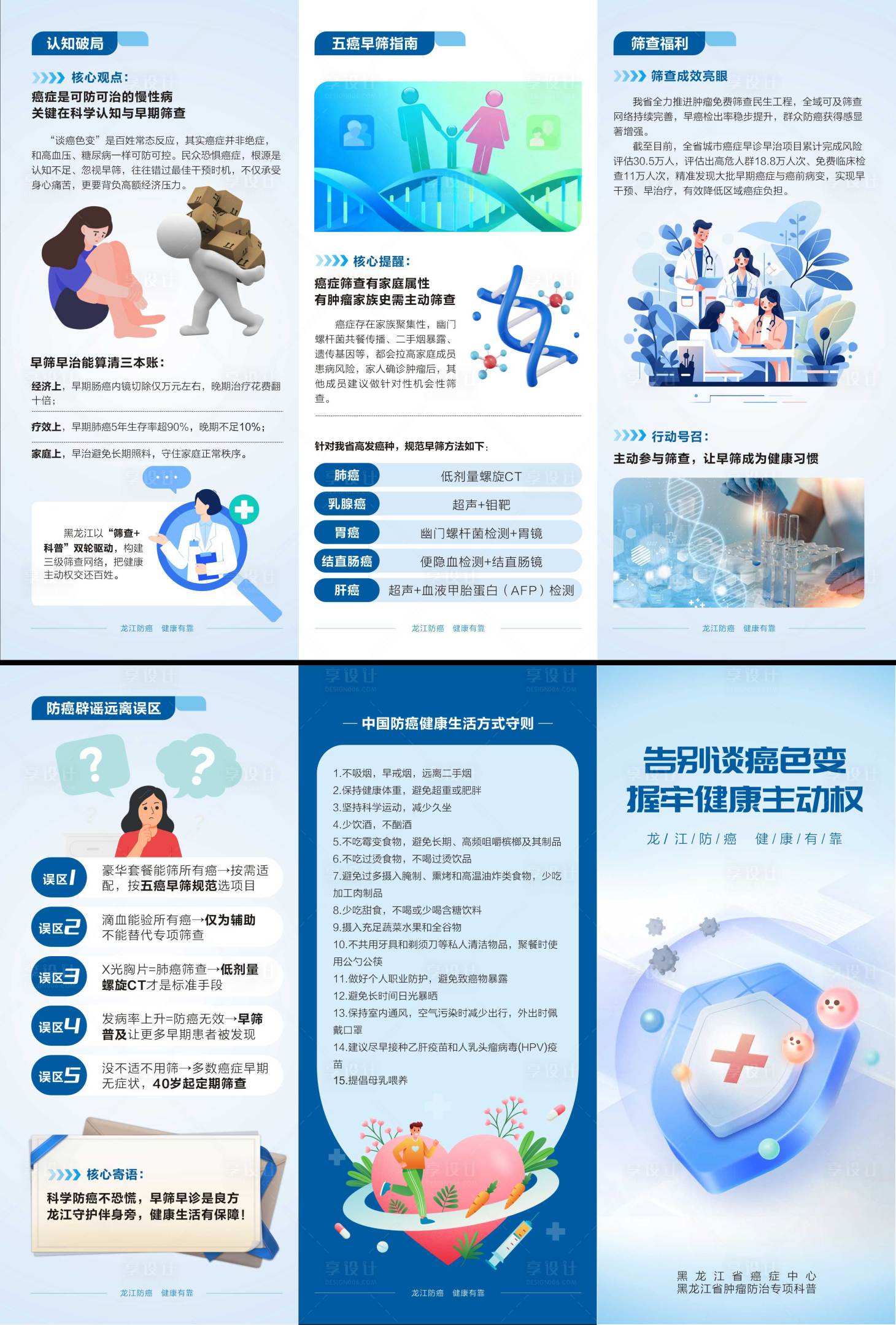 源文件下载【享设计】搜索编号：25180036482036157【肿瘤防治科普三折页】