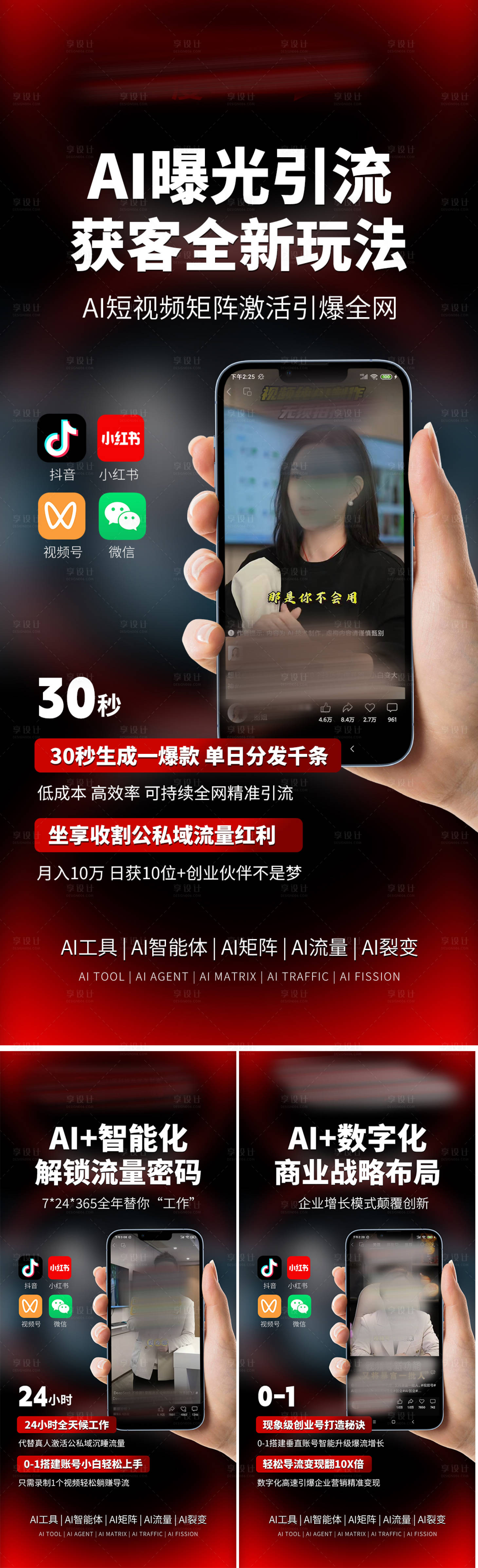 源文件下载【享设计】搜索编号：16200036444613337【美业会议招商造势科技海报】