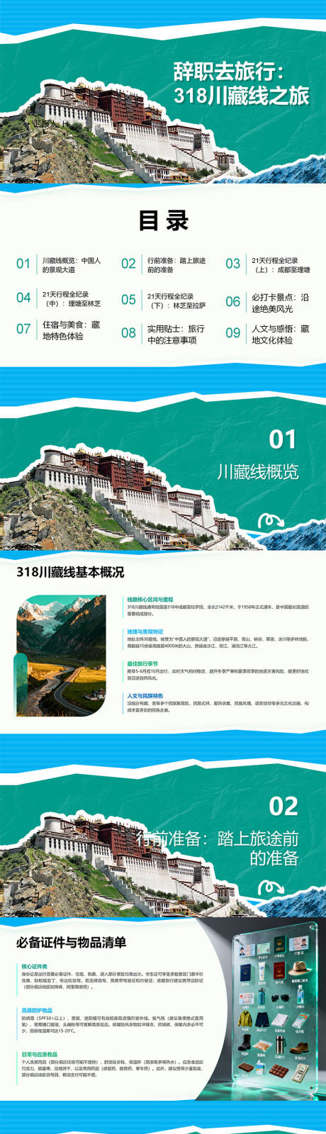 源文件下载【享设计】搜索编号：37860036339032708【318川藏线21天心灵之旅PPT】