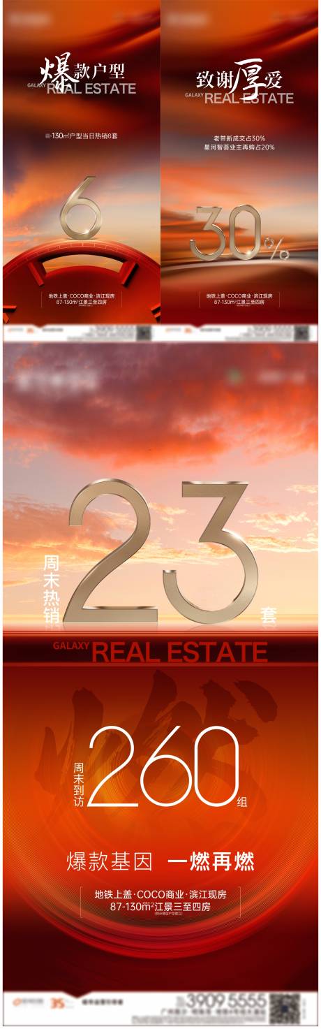 源文件下载【享设计】搜索编号：37060036175761952【地产热销数据海报】