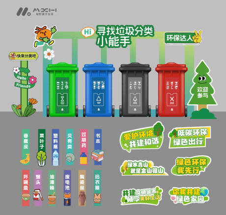 源文件下载【享设计】搜索编号：82210036237351033【垃圾分类美陈打卡区】