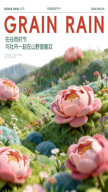 源文件下载【享设计】搜索编号：97230036250706894【谷雨海报】