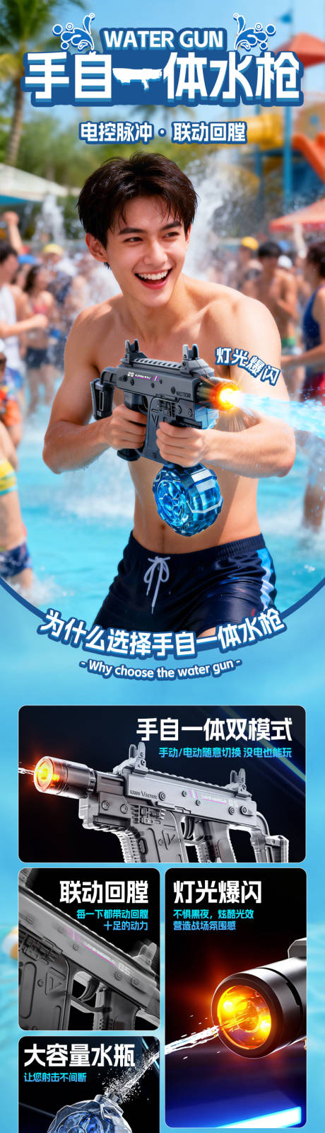 源文件下载【享设计】搜索编号：20230036189547322【玩具手自一体水枪类详情页】