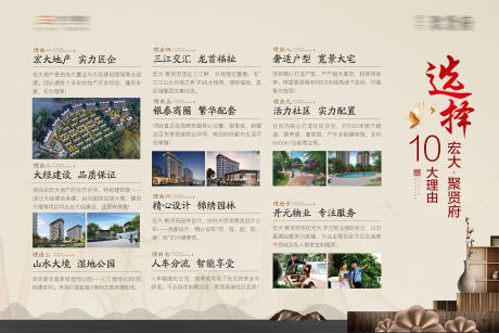 源文件下载【享设计】搜索编号：50050036285213972【地产选择十大理由展板】