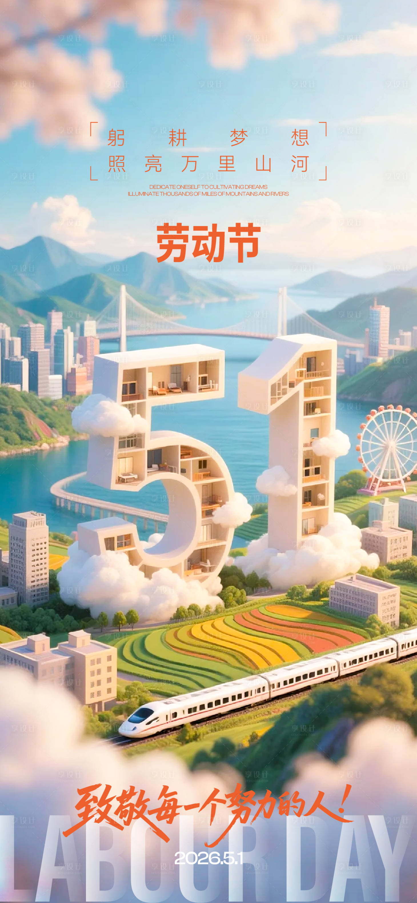 源文件下载【享设计】搜索编号：85740036368615216【五一劳动节】