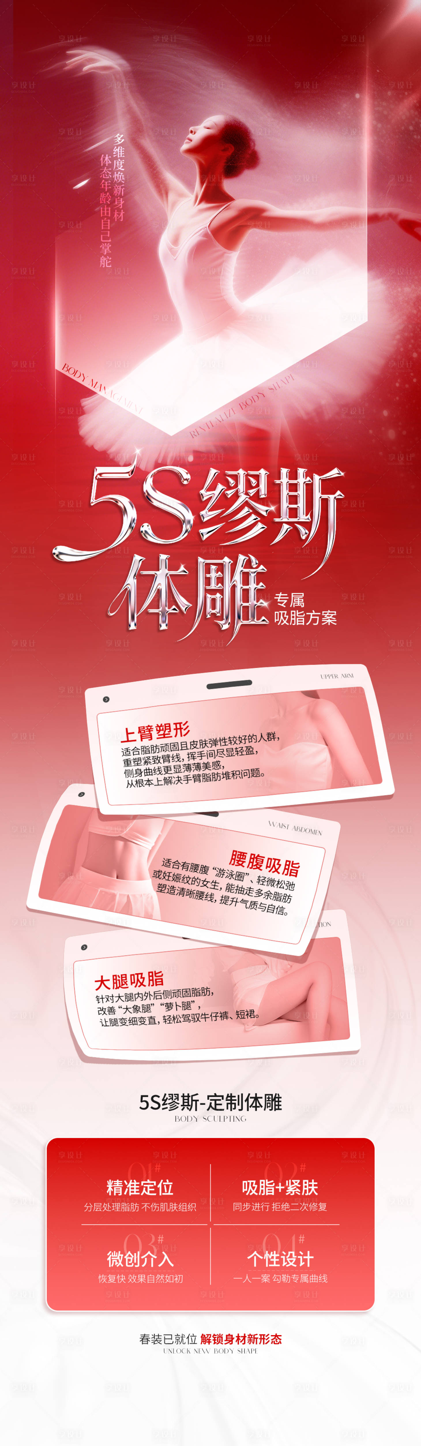 源文件下载【享设计】搜索编号：26980036452766533【医美5S缪斯体雕长图】