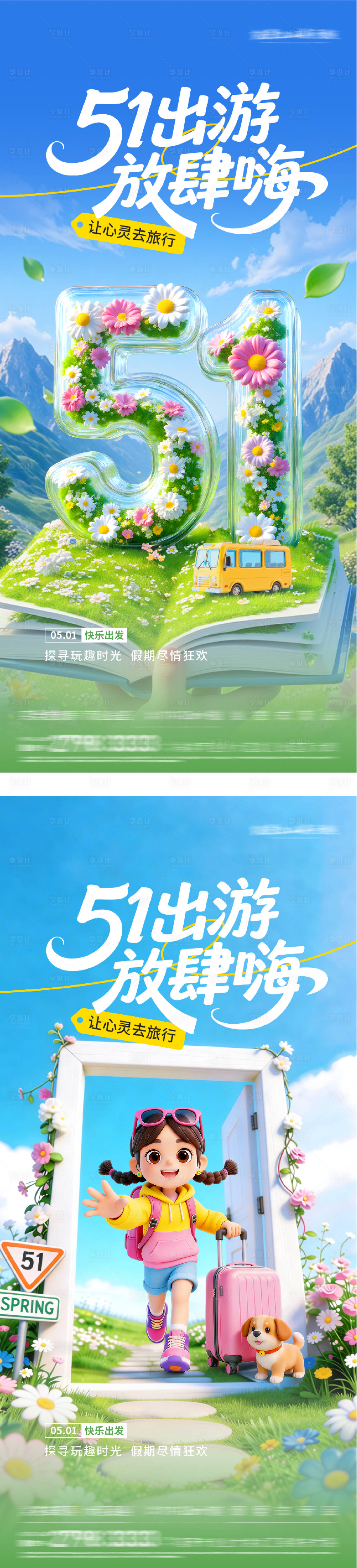 源文件下载【享设计】搜索编号：65770036492596527【地产51劳动创意系海报】